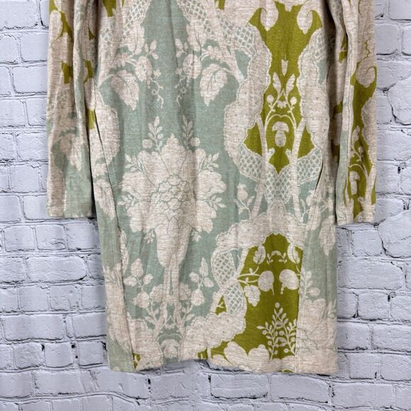 Anthropologie Saturday Sunday Floral Turtleneck Sweater Dress Womens XS Green - Picture 6 of 16